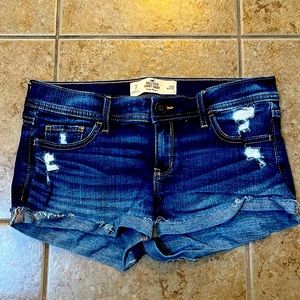 Hollister ripped jean shorts